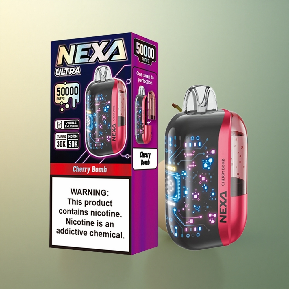 NEXA Ultra 50000 Puffs Cherry Bomp 20ml 5% Nicotine 800mAh