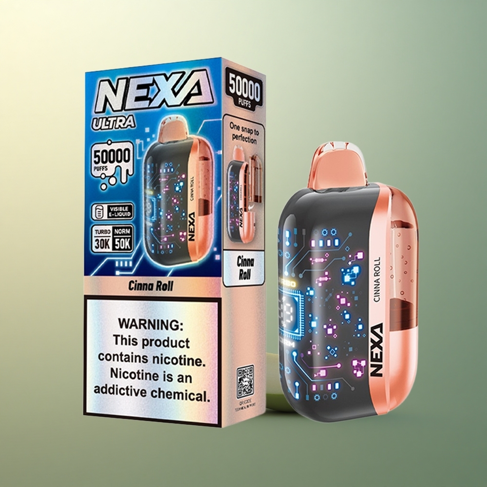 NEXA Ultra 50000 Puffs Cinna Roll 20mL Nicotine 5% 800mAh