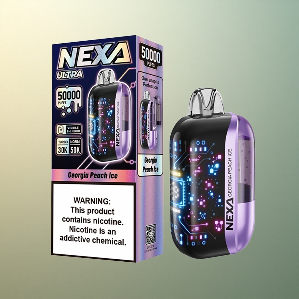 NEXA Ultra 50000 Puffs Georgia Peach Ice 20ml 5% Nicotine 800mAh