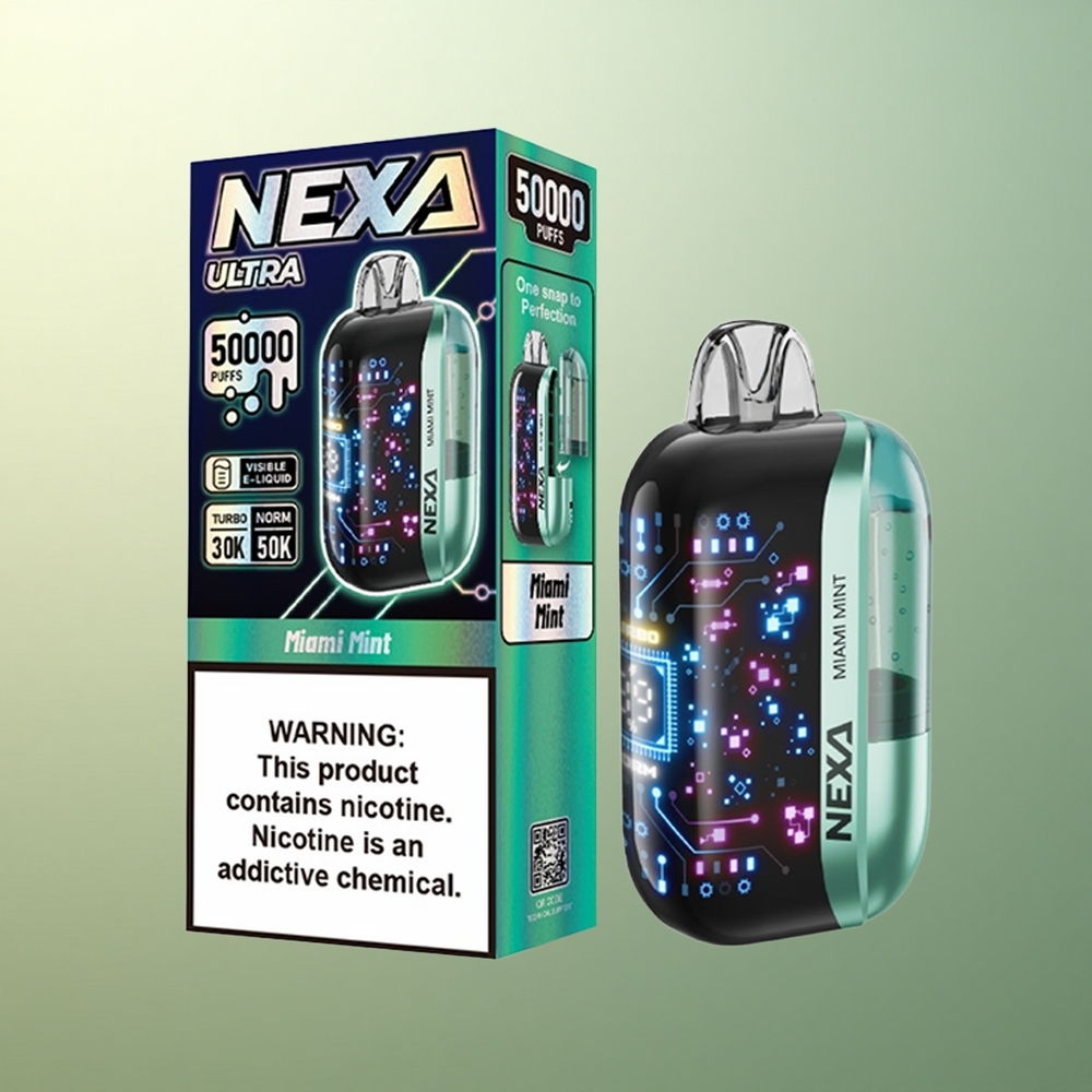NEXA Ultra 50000 Puffs Miami Mint 20ml 5% Nicotine 800mAh