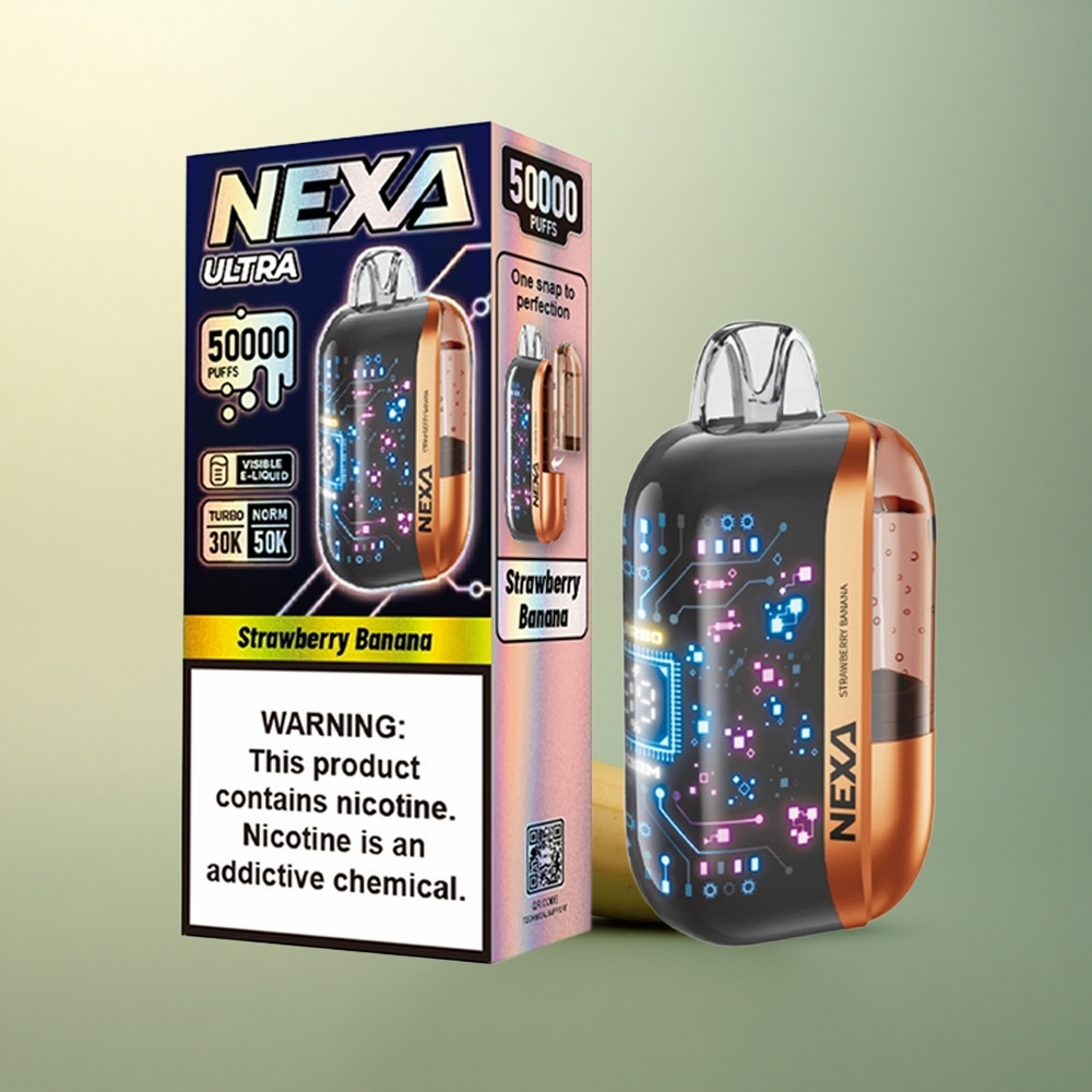 NEXA Ultra 50000 Puffs Strawberry Banana 20ml 5% Nicotine 800mAh