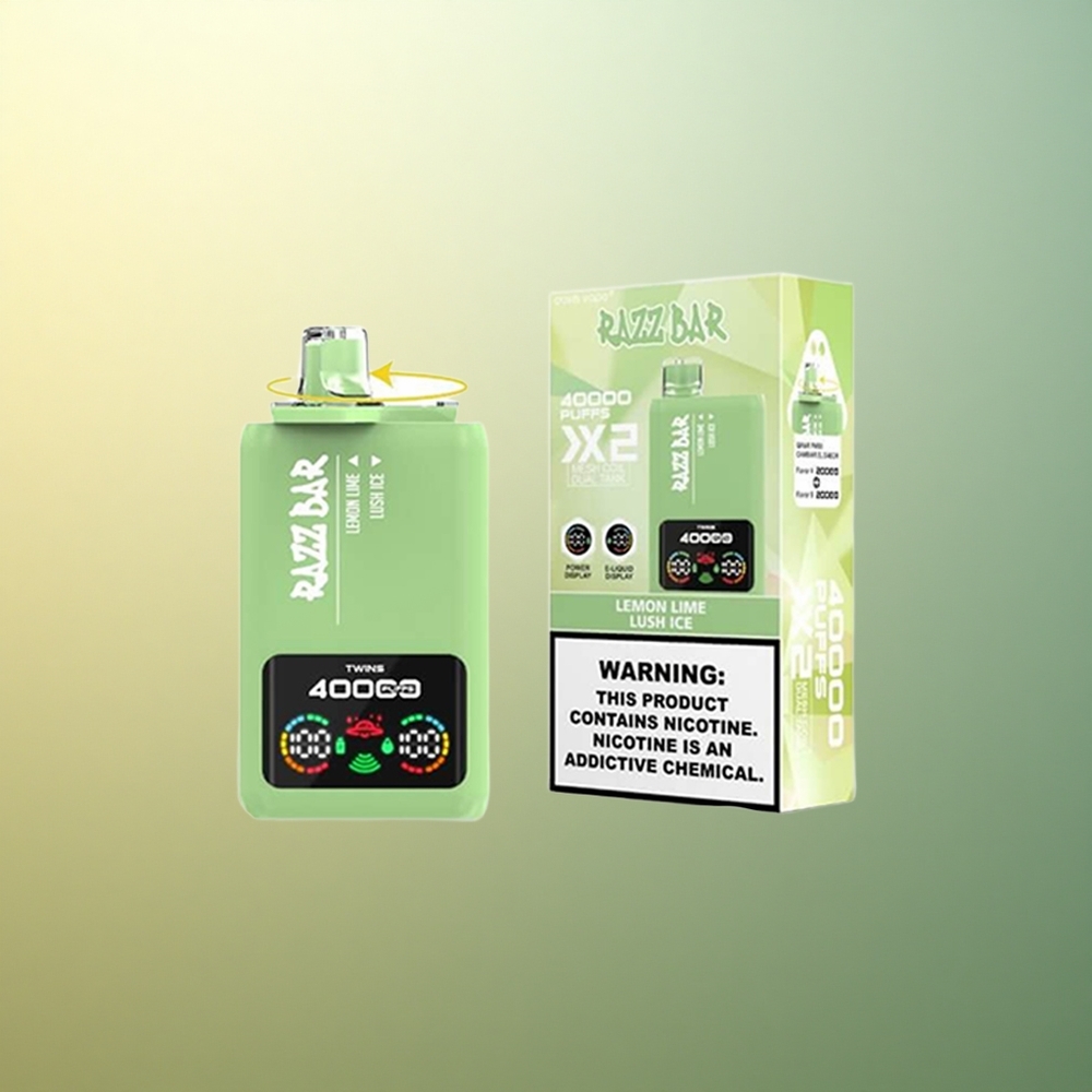 Razz Bar 40000 Puffs Lemon Lime - Lush Ice with 5% Nicotine and 650mAh Battery