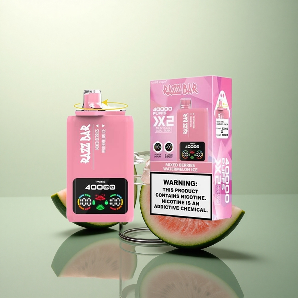 Razz Bar 40000 Puffs Mixed Berries - Watermelon Ice with 650mAh Battery & 5% Nicotine