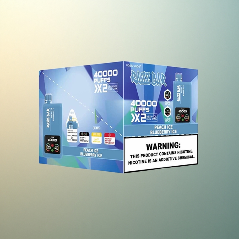 Razz Bar 40000 Puffs Peach Ice - Blueberry Ice 650mAh 2% Nicotine