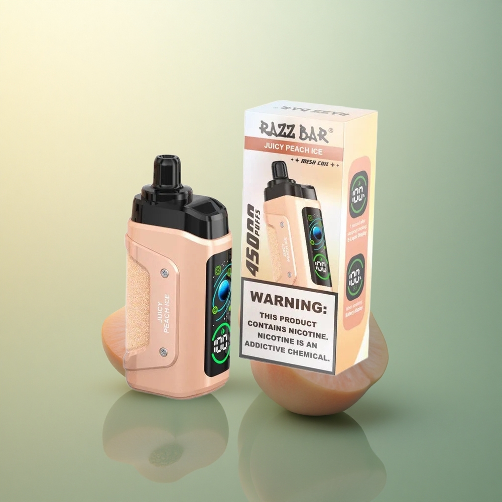 Razz Bar 45000 Puffs Juicy Peach Ice Mesh Coil 20mg Nicotine