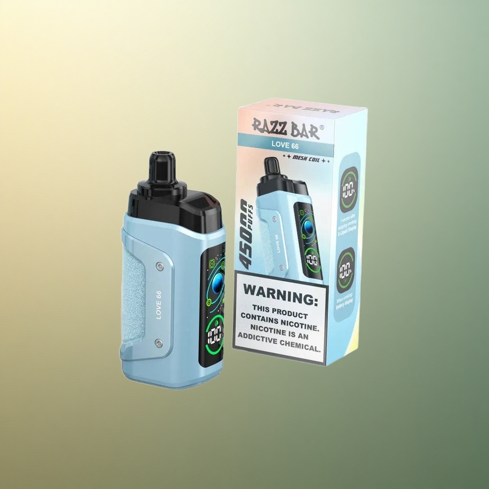 Razz Bar 45000 Puffs Love 66 Rechargeable 650mAh Adjustable Airflow