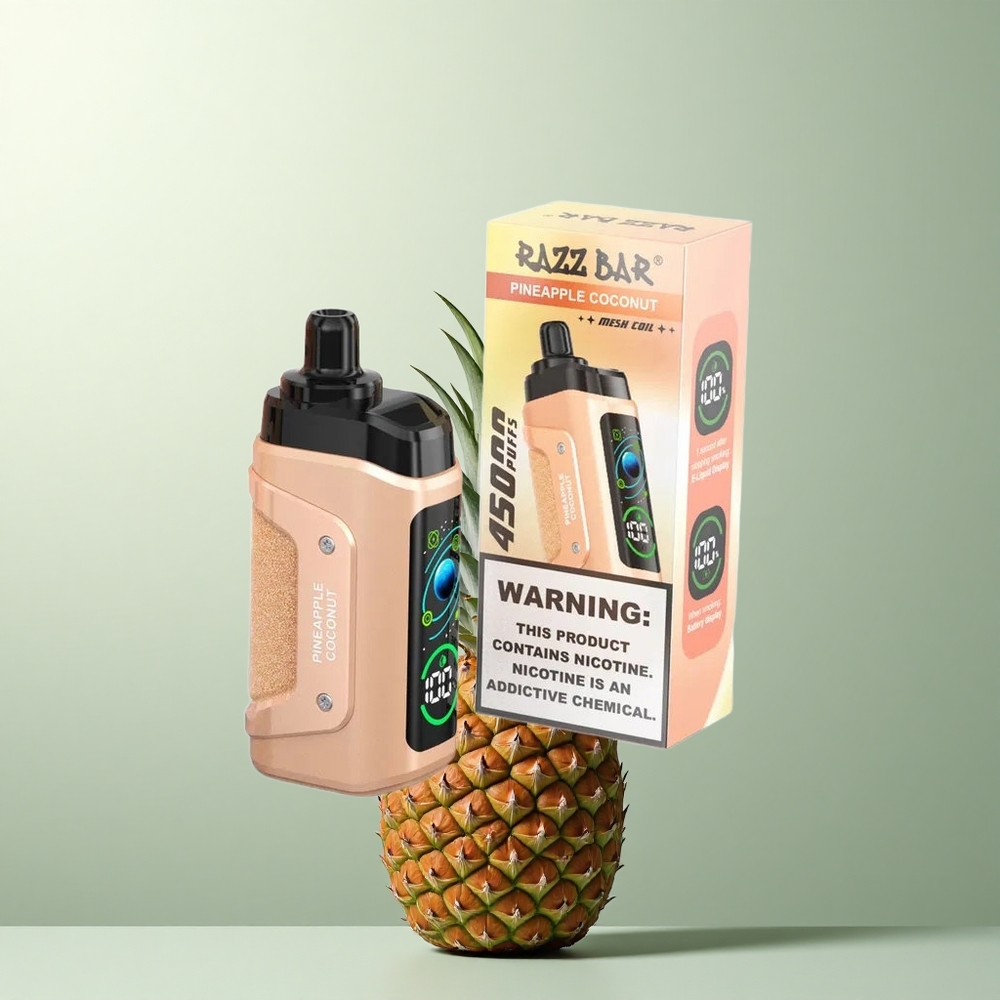 Razz Bar 45000 Puffs Pineapple Coconut Mesh Coil 650mAh Disposable Vape