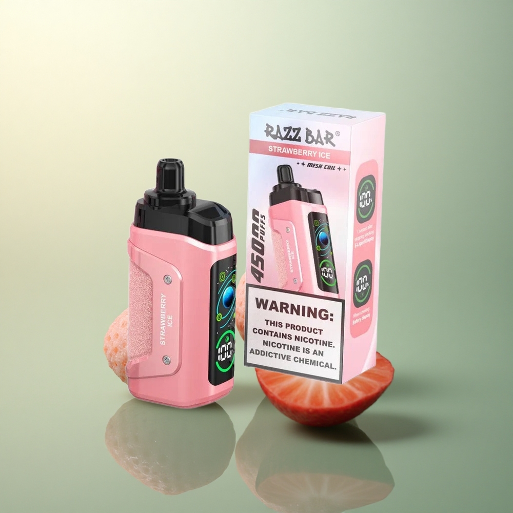 Razz Bar 45000 Puffs Strawberry Ice Mesh Coil 650mAh
