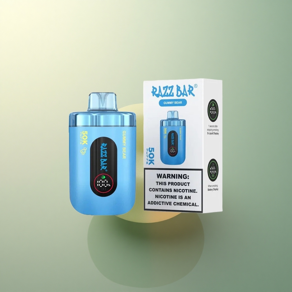 Razz Bar 50K Puffs Gummy Bear Mesh 650mAh 2% Nicotine