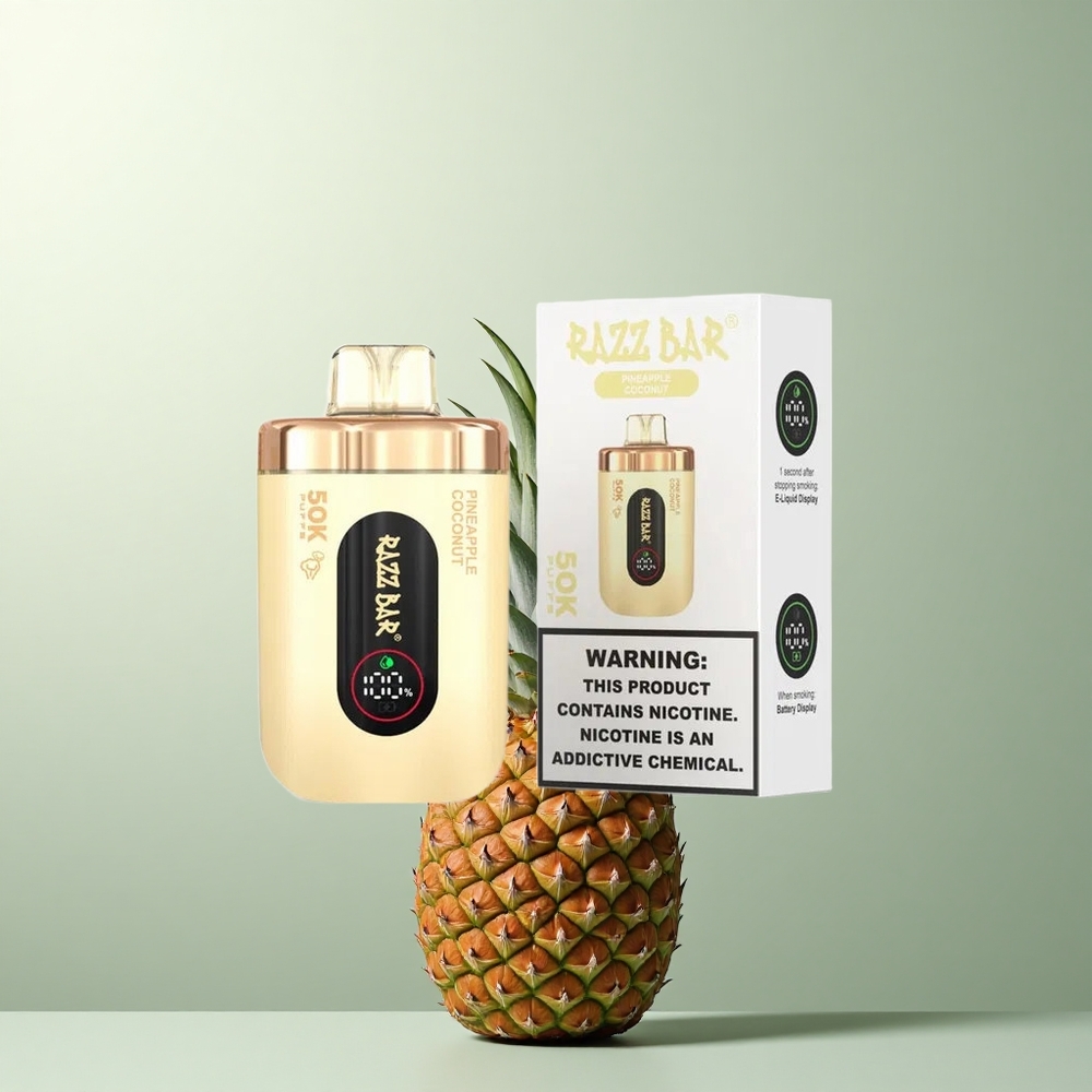 Razz Bar 50K Puffs Pineapple Coconut Mesh 650mAh 2% Nicotine