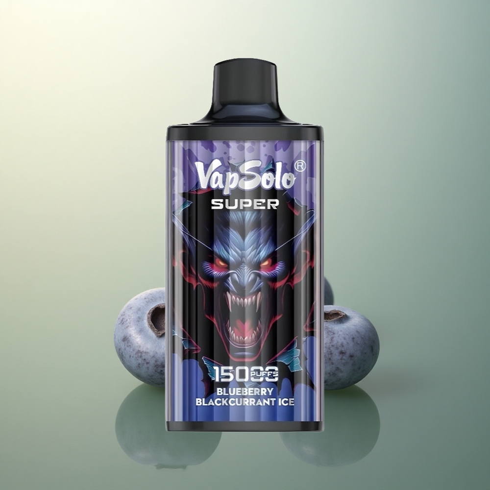 Vapsolo Super 15000 Puffs Blueberry Blackcurrant Ice 850mAh 40ml