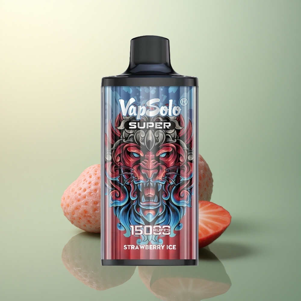 Vapsolo Super 15000 Puffs Strawberry Ice 40ml 850mAh Type-C