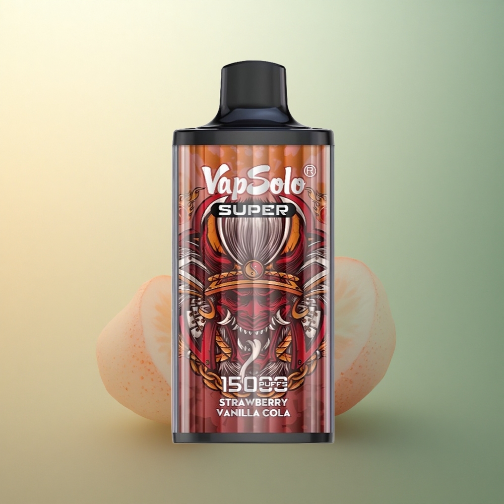 Vapsolo Super 15000 Puffs Strawberry Vanilla Cola 40ml Nicotine Mesh