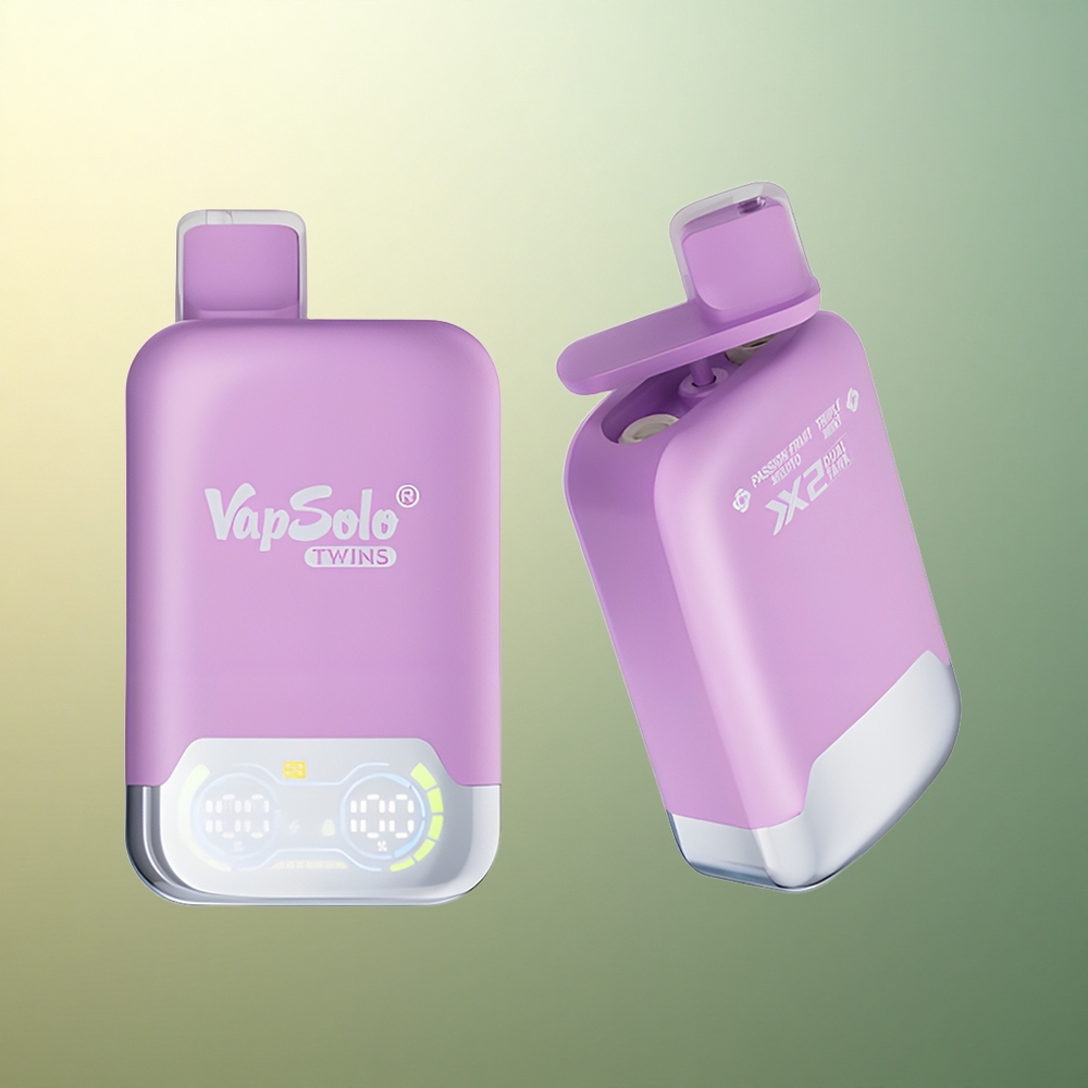Vapsolo Twins 20000 Puffs Passion Fruit Mojito & Triple Mint Dual Tank 40ml Nicotine 20mg/50mg