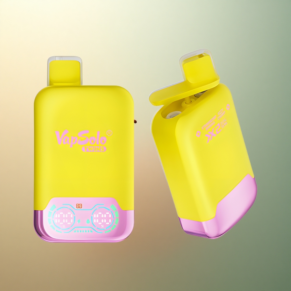 Vapsolo Twins 20000 Puffs Strawberry Banana & Fizzy Cherry Twins 40ml Nicotine 20mg/ml Type-C