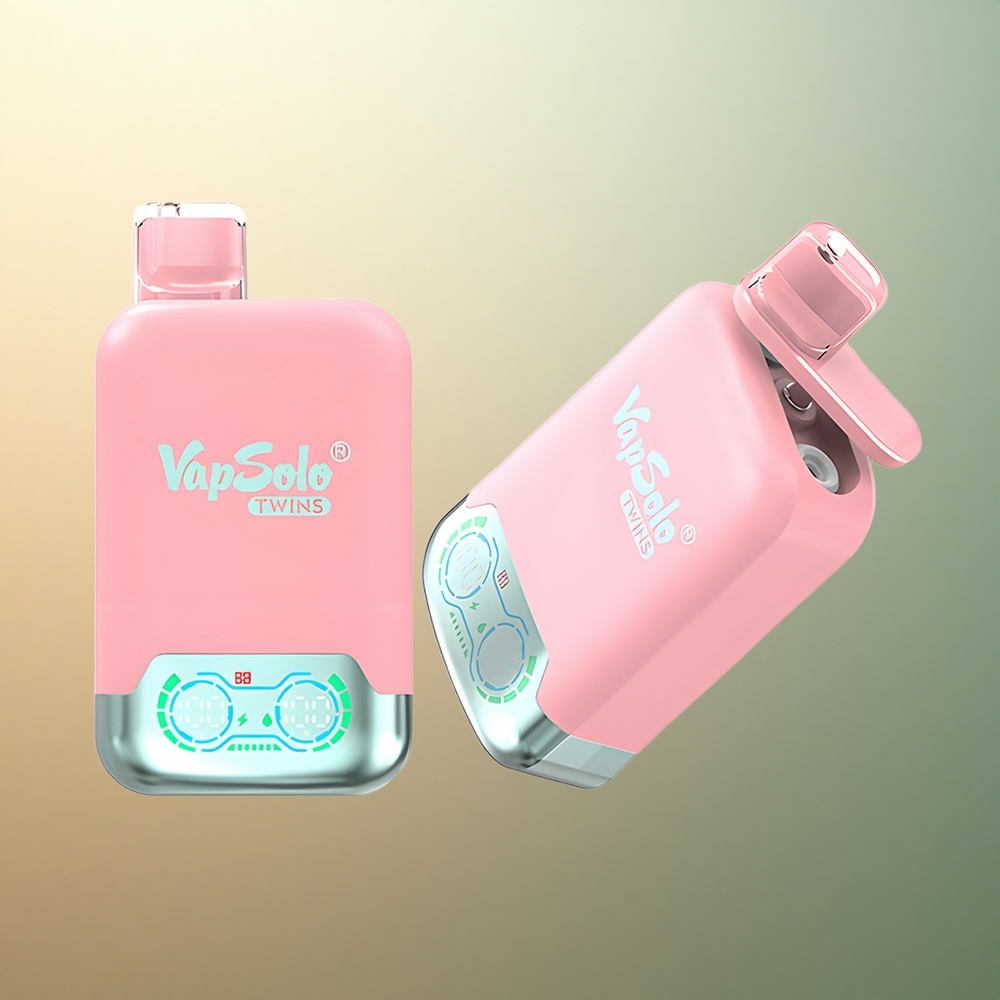 Vapsolo Twins 20000 Puffs Strawberry Ice & Mango Peach Watermelon with 40ml E-Liquid and 20mg Nicotine