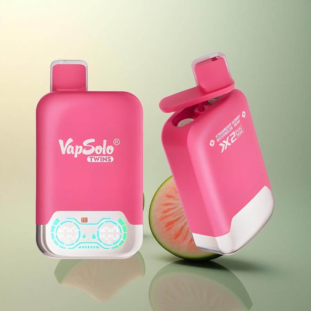 Vapsolo Twins 20000 Puffs Strawberry Watermelon & Gummy Bear Dual Tank 40ml Nicotine 20mg/ml