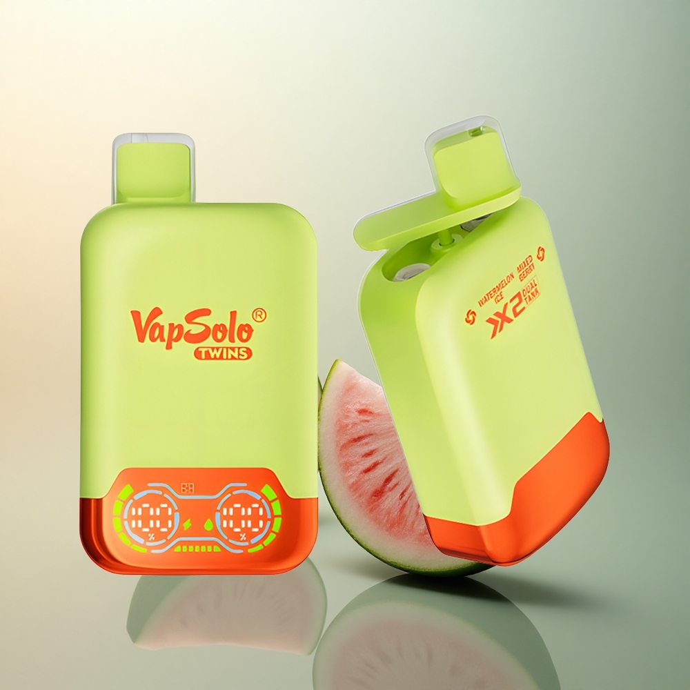 Vapsolo Twins 20000 Puffs Watermelon Ice & Mixed Berry Dual Tank 40ml Nicotine 50mg/ml