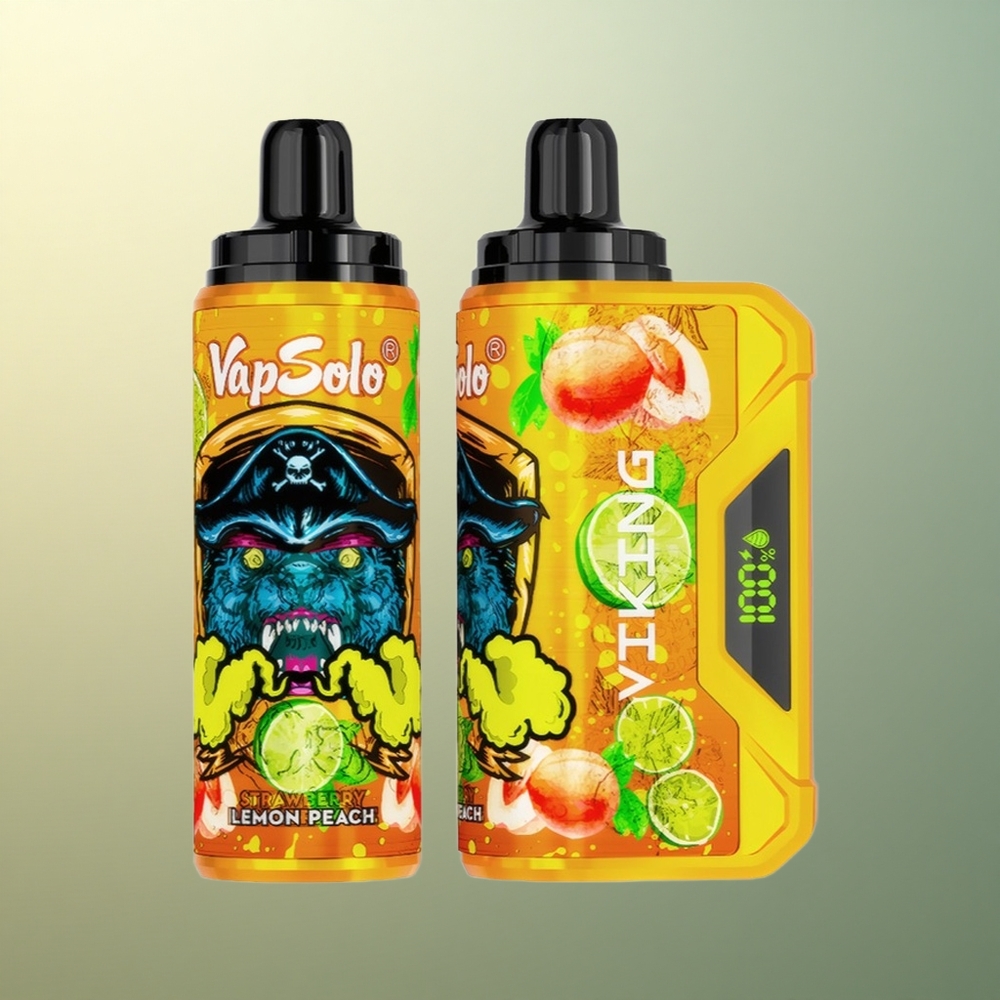 VapSolo VIKING 12000 Puffs Lemon Peach Type-C 22ml Nicotine 20mg/ml