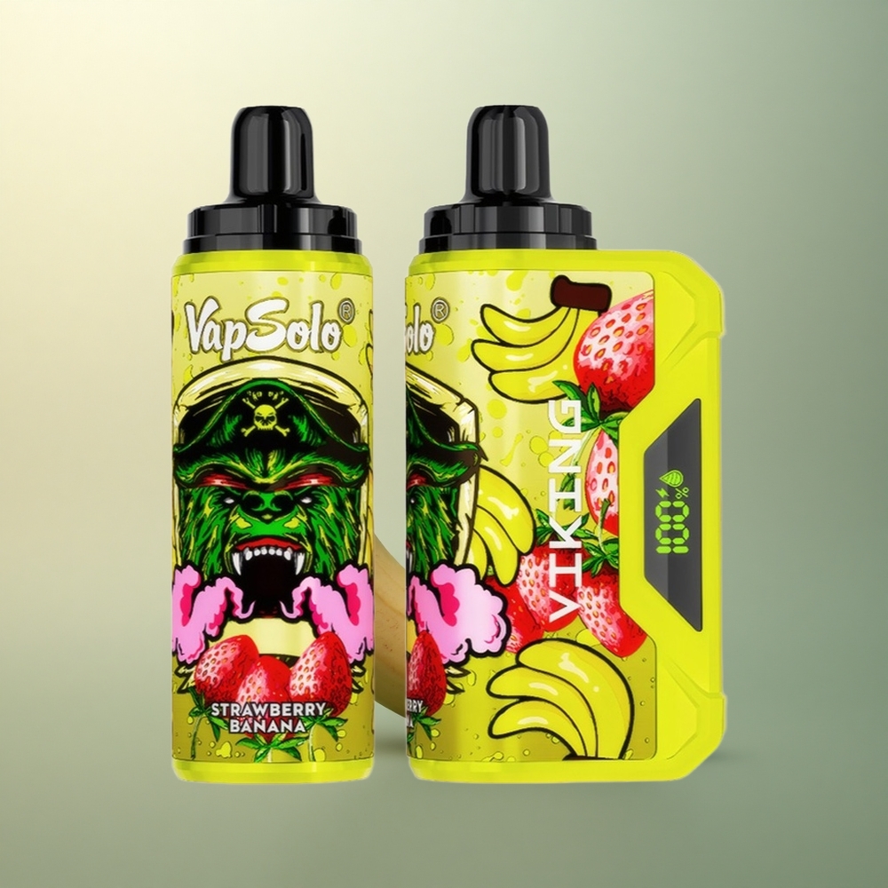 VapSolo VIKING 12000 Puffs Strawberry Banana 22ml Nicotine 20mg/ml Type-C
