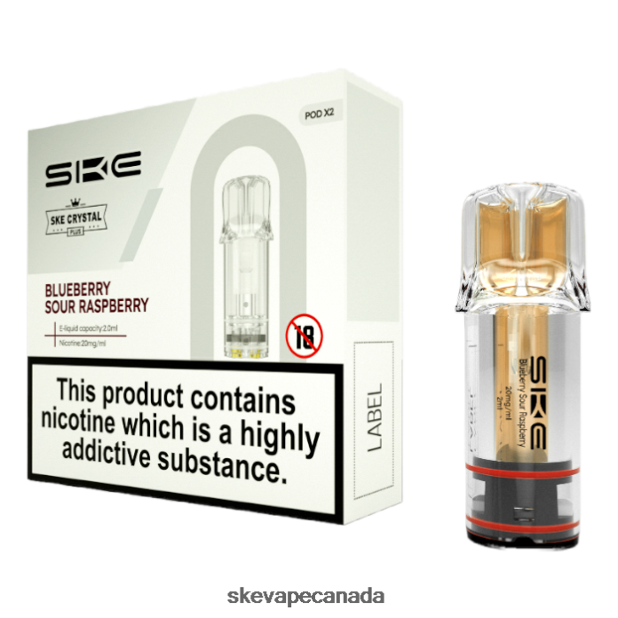 SKE Crystal Vapes Plus Pods Blueberry Sour Raspberry - SKE Vape Flavours V6N2J107