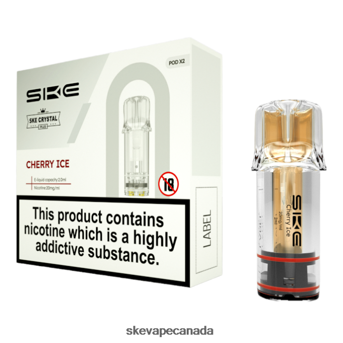 SKE Crystal Vapes Plus Pods Cherry Ice - SKE Vape Website V6N2J106